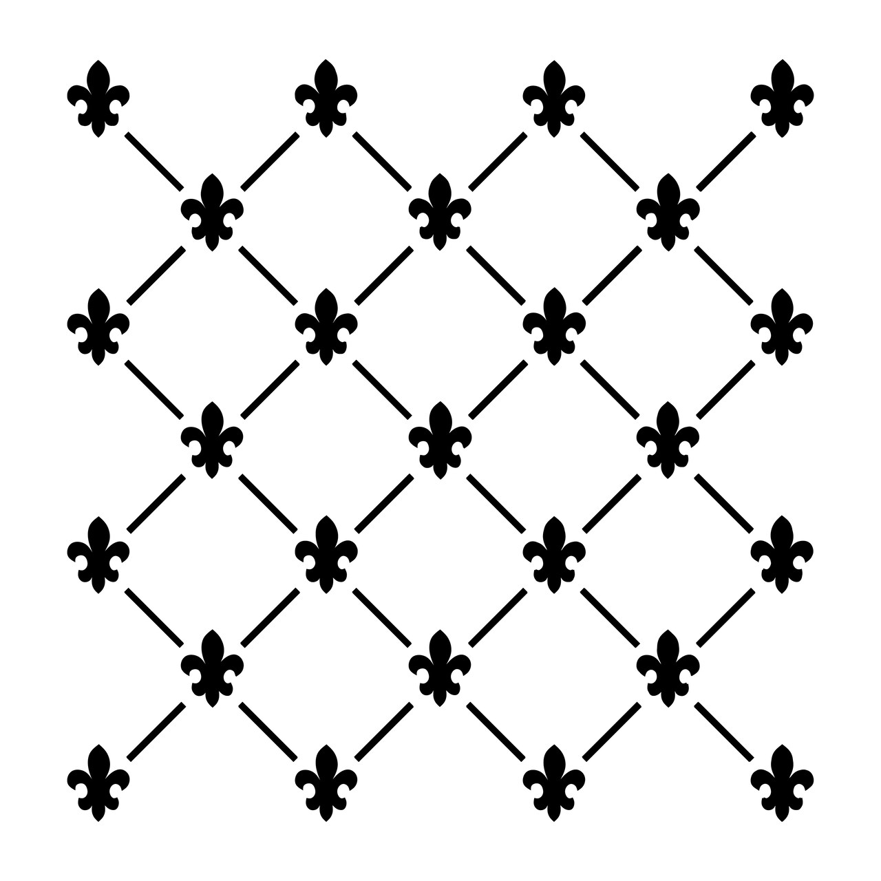 Fleur de Lis All Over Embossing 12 x 12 Stencil | FS116 by Designer Stencils | Pattern Stencils | Reusable Stencils for Painting on Wood, Wall, Tile, Canvas, Paper, Fabric, Furniture, Floor | Try Instead of a Wallpaper | Easy to Use & Clean